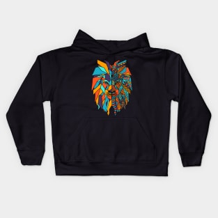 Abstract Lion Kids Hoodie